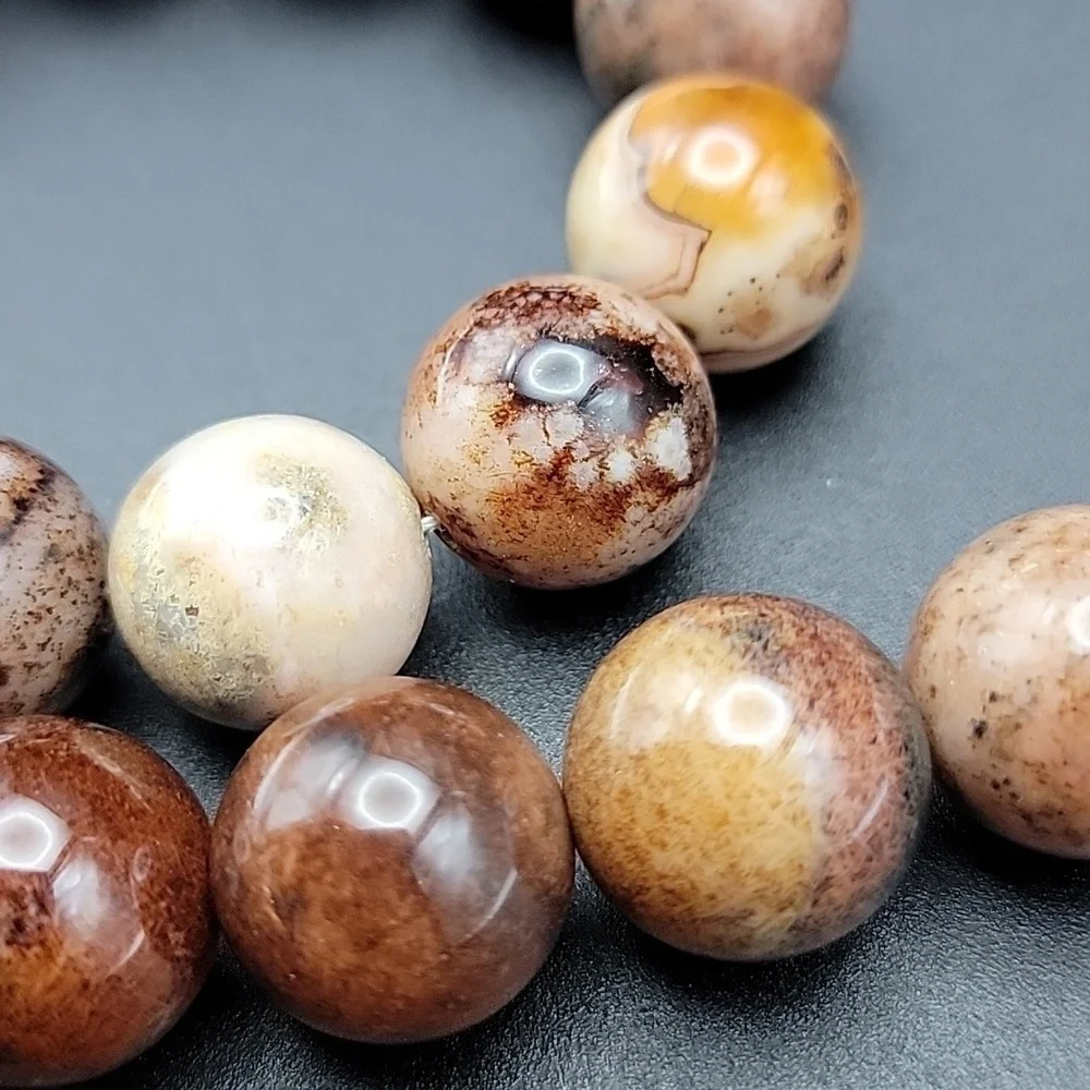 Huge 1328.00 Cts Agate Round Shape Beaded 18mm Gemstone Necklace Unisex NEW